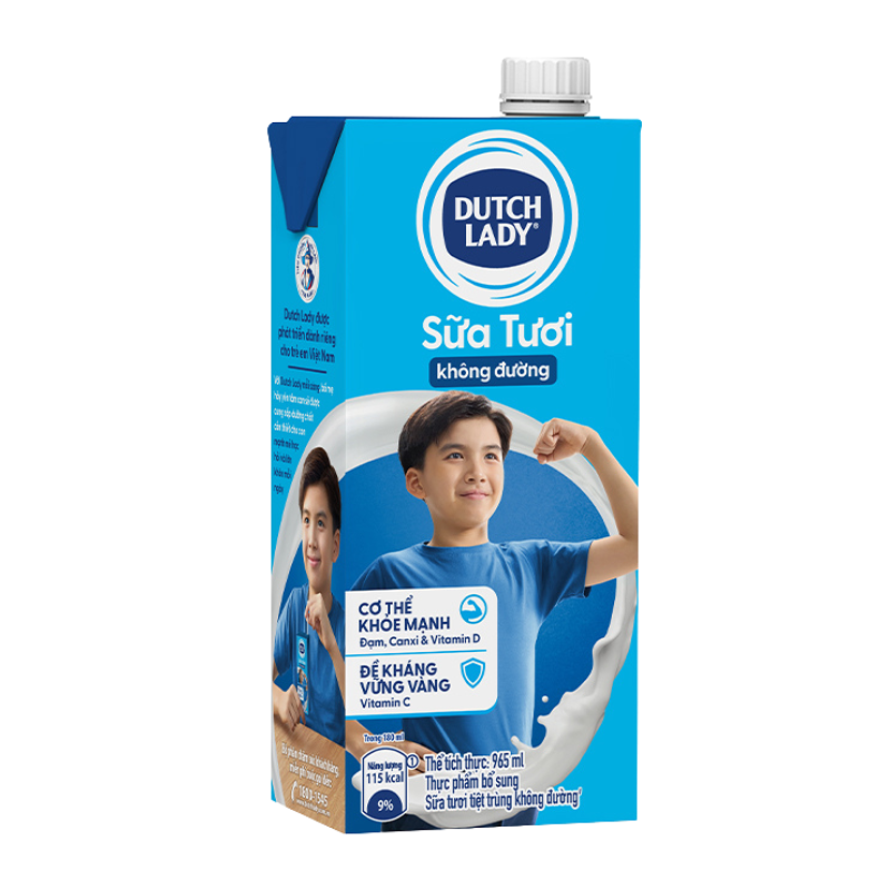 sua-tuoi-khong-duong-co-gai-ha-lan-moi Sữa Tươi Không Đường Cô Gái Hà Lan Dutch Lady (965 ml) - Ảnh 1