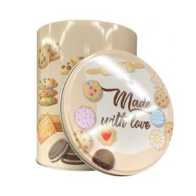 Hộp Thiếc Trụ Tròn Lớn HandMade