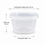 Hộp Flan Tròn Số 1A Vĩnh Trường (50 Cái)