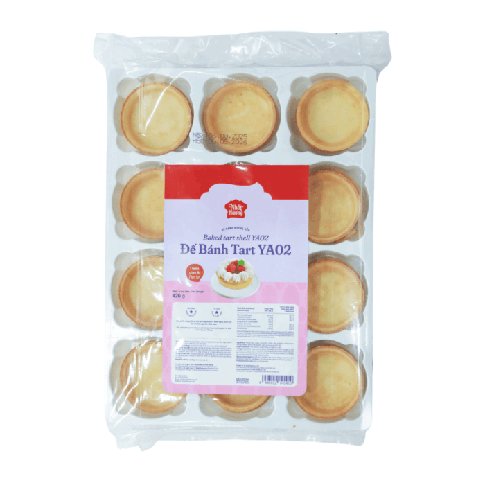 Đế Bánh Tart YA02 Nhất Hương (420g - 24 Cái) - Tròn Lớn - Ảnh 1