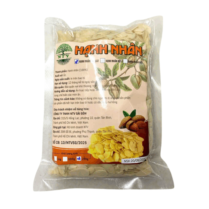 Hạnh Nhân Lát NTV (250g) - Ảnh 1