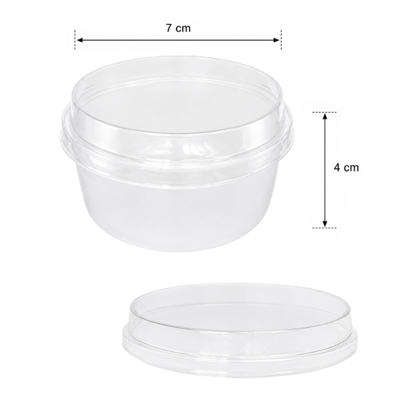 hop-tron-co-nap Ly Nhựa Tròn Kèm Nắp 2001 (110ml) - Ảnh 1