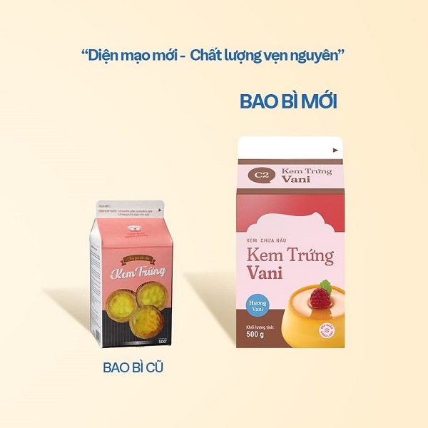 Kem Trứng Vani Nhất Hương - C2 (500 g) 1 thong bao thay doi bao bi kem trung 500g Kem Trứng Vani Nhất Hương - C2 (500 g)