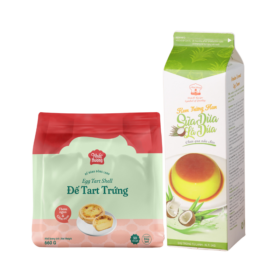 Combo Đế Tart Trứng Và Kem Trứng Flan Sữa Dừa Lá Dứa Nhất Hương (Combo 3)