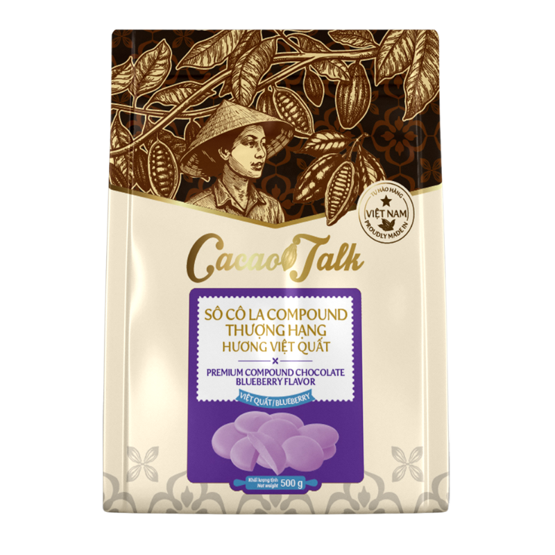 so-co-la-nut-viet-quat-500g Sô Cô La Compound Thượng Hạng Hương Việt Quất Cacao Talk (500 g) - Ảnh 1