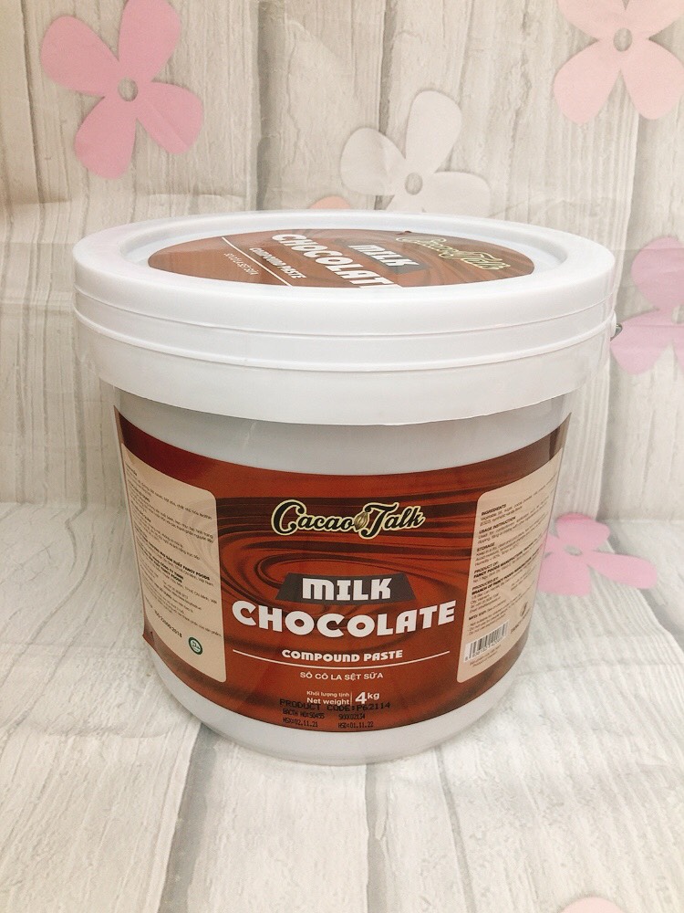 Sô Cô La Sệt Sữa Cacao Talk 4kg Siêu Thị Ngành Bánh Dungculambanh