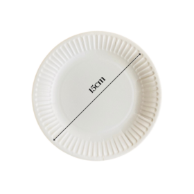 Đĩa Giấy Đựng Bánh Màu Trắng GC06