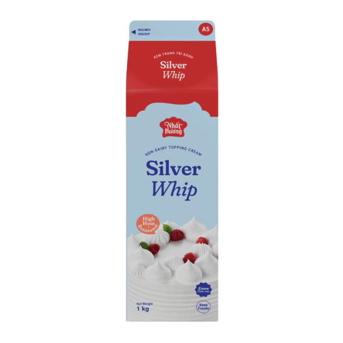 Kem Trang Trí Bánh Silver Whip Nhất Hương - A5 (1 kg) - Ảnh 1