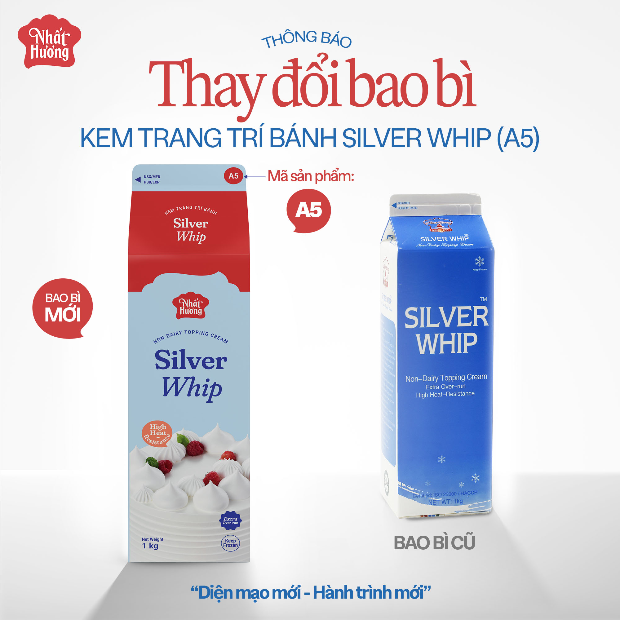 thay-doi-bao-bi Kem Trang Trí Bánh Silver Whip Nhất Hương - A5 (1 kg) - Ảnh 2