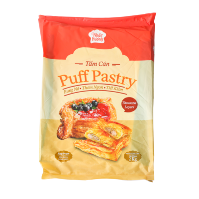 Tấm Cán Puff Pastry Nhất Hương - Giải Pháp Làm Bánh Tiện Lợi, Nhanh Chóng 2 Tấm Cán Puff Pastry Nhất Hương