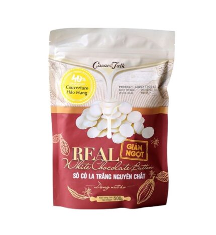 Sô Cô La Trắng Nguyên Chất 40% Cacao Talk - Dạng Nút Áo (500g)