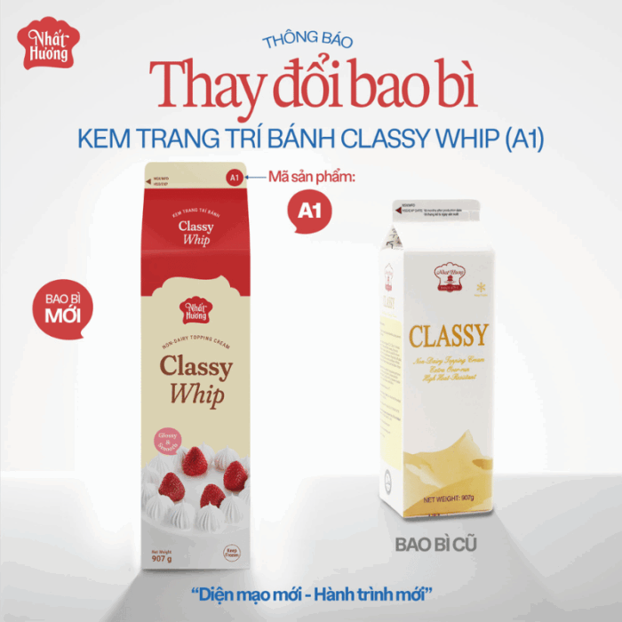 Kem Trang Trí Bánh Classy Whip Nhất Hương - A1 (907 g) - Ảnh 2