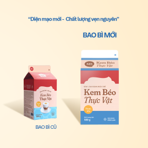 Thay đổi bao bì Kem béo thực vật M5