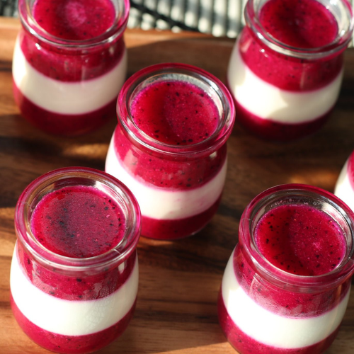 Panna Cotta sữa chua thanh long đỏ hương vị mới lạ được nhiều người yêu thích