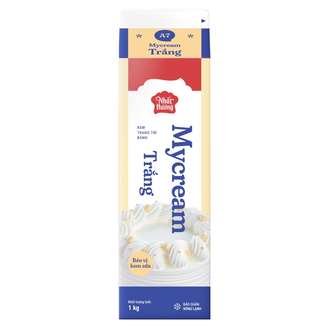 mycream-trang Kem Trang Trí Bánh Mycream Trắng Nhất Hương (1 kg) - Ảnh 1