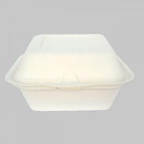 Hộp Bã Mía Vuông Màu Trắng(B003)