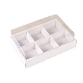 Hộp Giấy 6 Ngăn Trắng