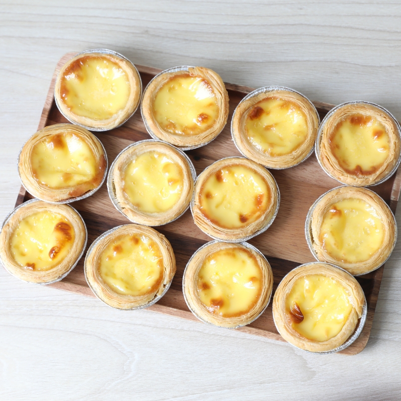 Bánh tart giòn rụm, béo thơm được chế biến từ những nguyên liệu làm bánh tart trứng của Nhất Hương