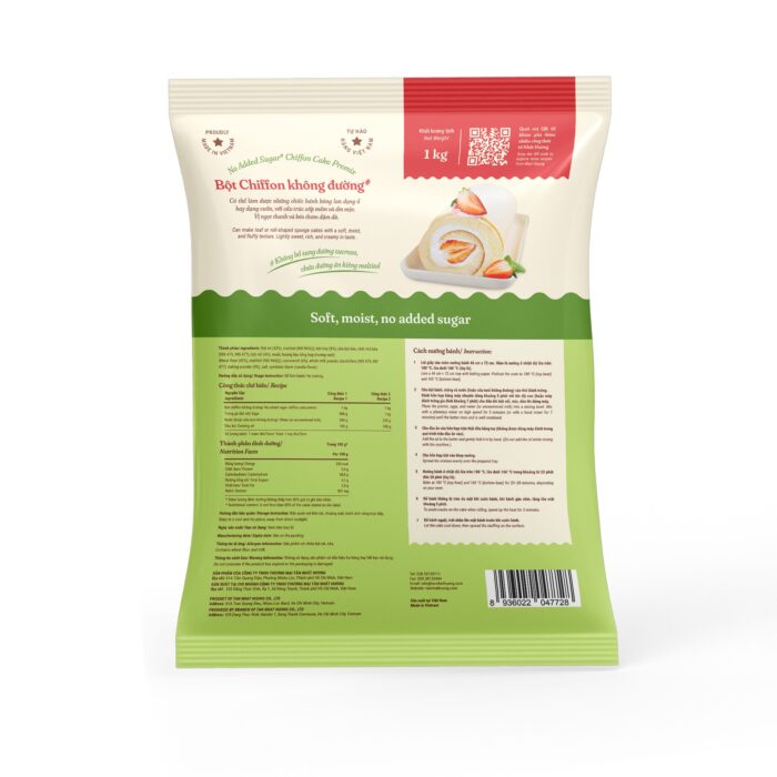 Bột Chiffon Không Đường Fancy's (1kg) - Ảnh 2