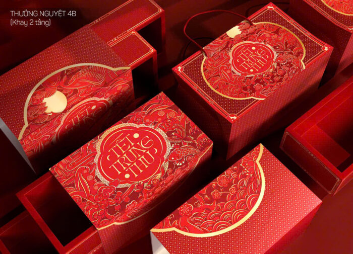 Hộp Trung Thu 4 Bánh 2 Tầng Thưởng Nguyệt - Ảnh 2