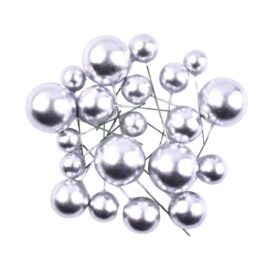 Set 4 Size Quả Châu Trang Trí Màu Bạc (40 Quả)