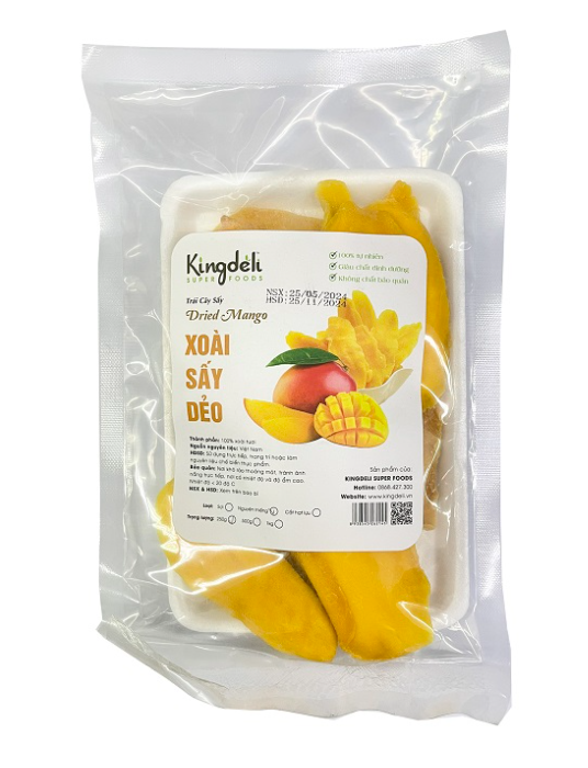 xoài Xoài Sấy Nguyên Miếng Kingdeli (500g) - Ảnh 1