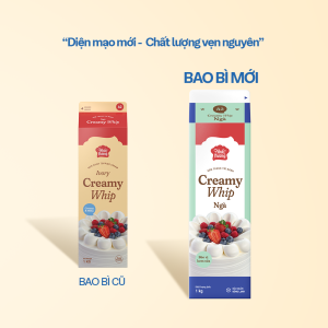 CREAMY NGA A2 02 Kem Trang Trí Bánh Creamy Whip Ngà Nhất Hương - A2 (1 kg)