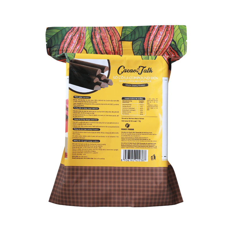 so-co-la-stick-den Sô Cô La Compound Đen Dạng Thanh Cacao Talk (1kg) - Ảnh 1