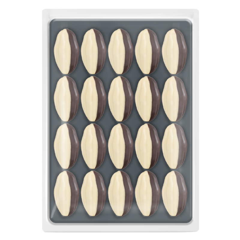 so-co-la-decor-qua-cacao-1 Sô Cô La Compound Trắng Và Sữa Hình Quả Cacao FAN-L01-MIX2 Cacao Talk (360 g) - Ảnh 2
