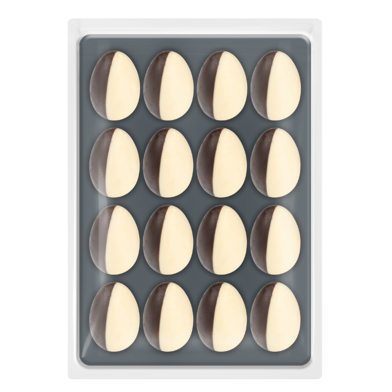 so-co-la-decor-qua-trung-1 Sô Cô La Compound Trắng Và Sữa Hình Quả Trứng FAN-K01-MIX2 Cacao Talk (510 g) - Ảnh 2