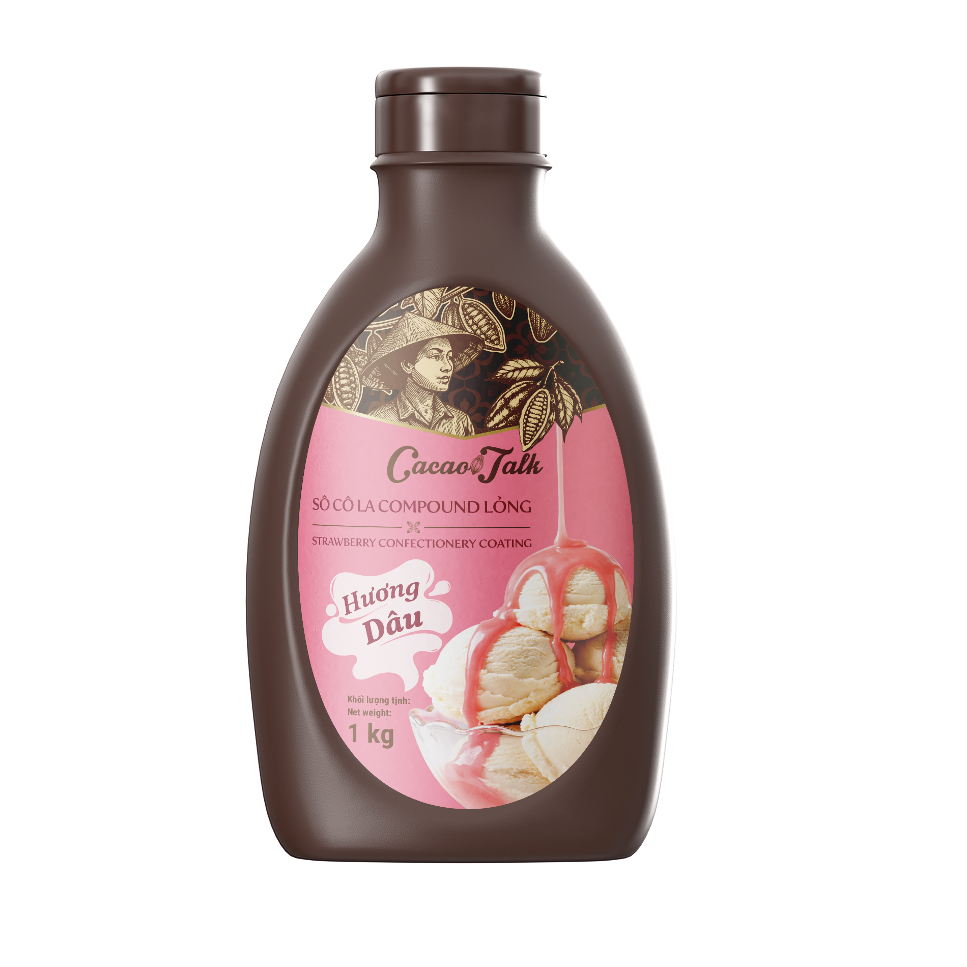 SCL COMPOUND STRAWBERRY Sô Cô La Compound Lỏng Hương Dâu Cacao Talk (1 kg) - Ảnh 1