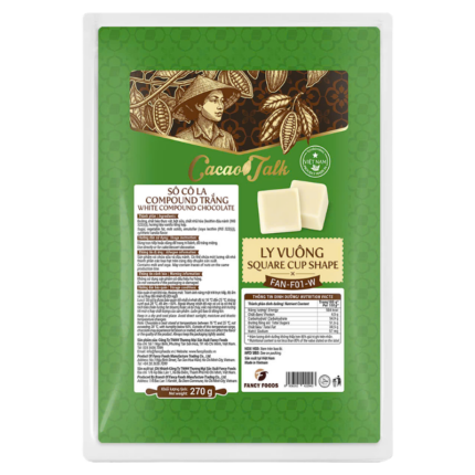 Sô Cô La Compound Trắng Hình Ly Vuông Fan-F01-W Cacao Talk (270 g)