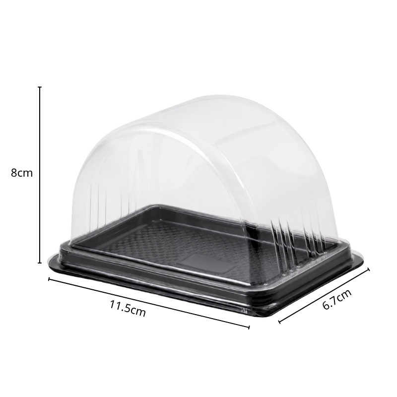 hop-nhua-b30 Hộp Đựng Bánh Bông Lan Cuộn Kèm Đế Đen Nắp Rời B30 - Ảnh 1