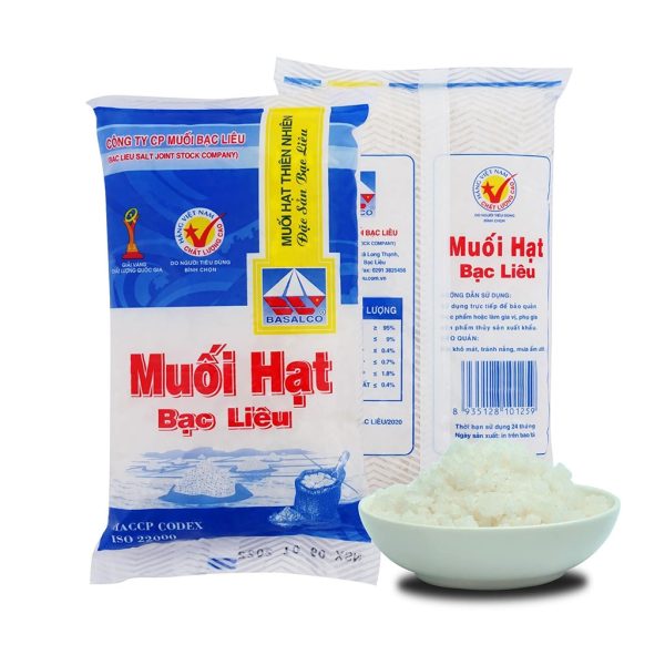 muoi hac bac lieu 500gr Muối Hạt Bạc Liêu (500g) - Ảnh 1