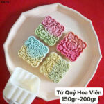 Khuôn Trung Thu Tứ Qúy Hoa Viên 200g