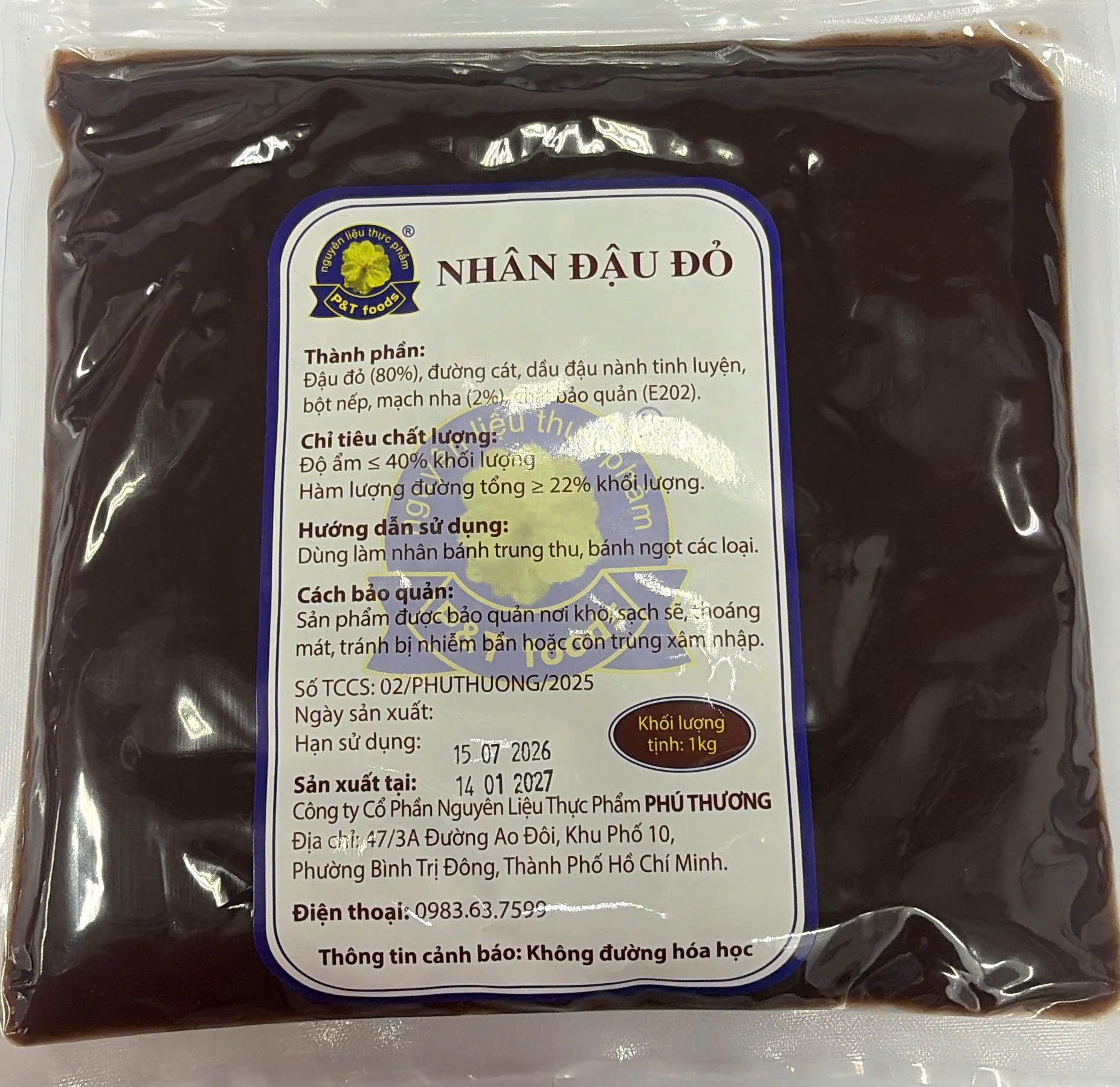 nhan dau do phu thuong pt (Mã PT)Nhân Đậu Đỏ Phú Thương (1kg) - Ảnh 1
