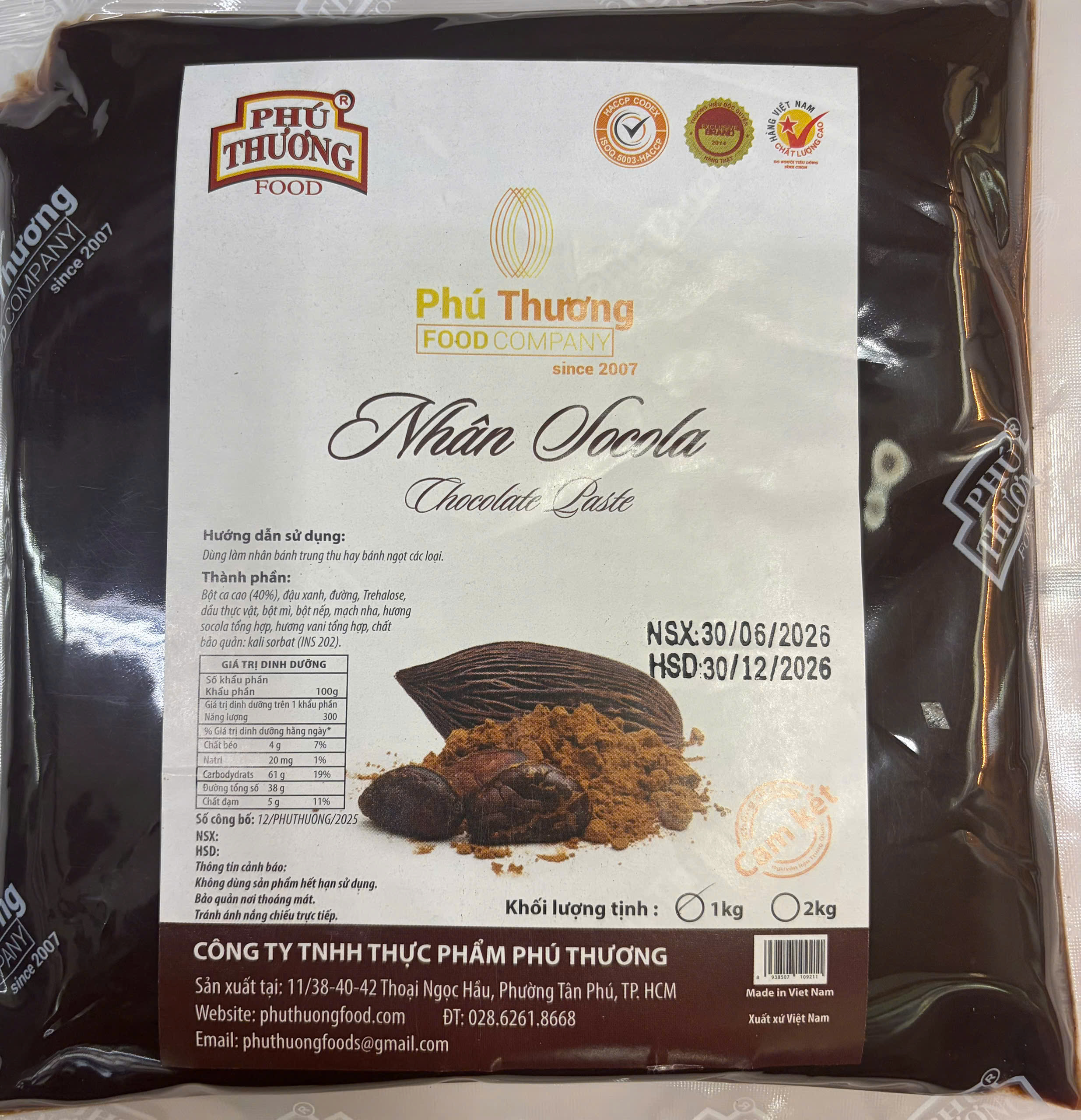 nhan socola ptf (Mã PTF) Nhân Socola Phú Thương (1kg) - Ảnh 1