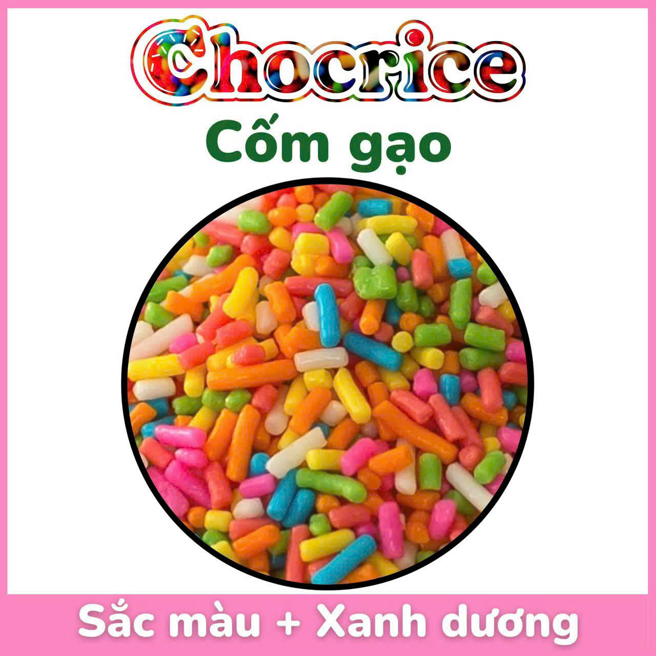 com gao sac mau Cốm Màu Chocrice Gạo Sắc Màu -Tím Xanh Dương (200g) - Ảnh 1