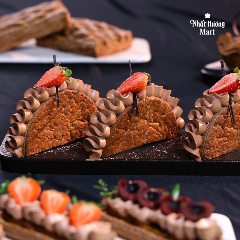 tam can puff pastry vi so co la 1 4 công thức bánh từ Tấm Cán Puff Pastry Vị Sô Cô La Nhất Hương